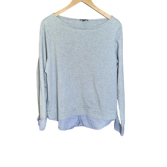 J. Crew Merchantile Womens Layered Boatneck Long Sleeve Gray Top Size XL - Picture 1 of 5